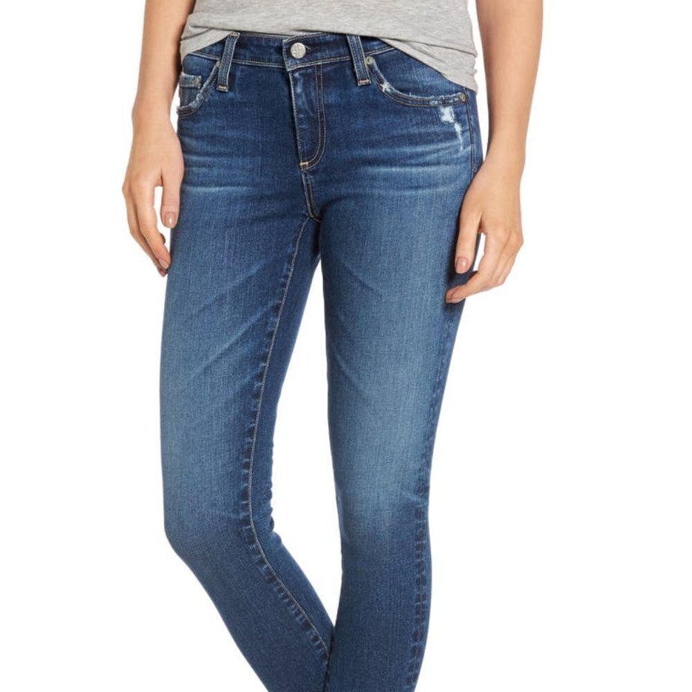 ✅ AG The Legging Ankle Super Skinny Jeans Size 25R DARK WASH